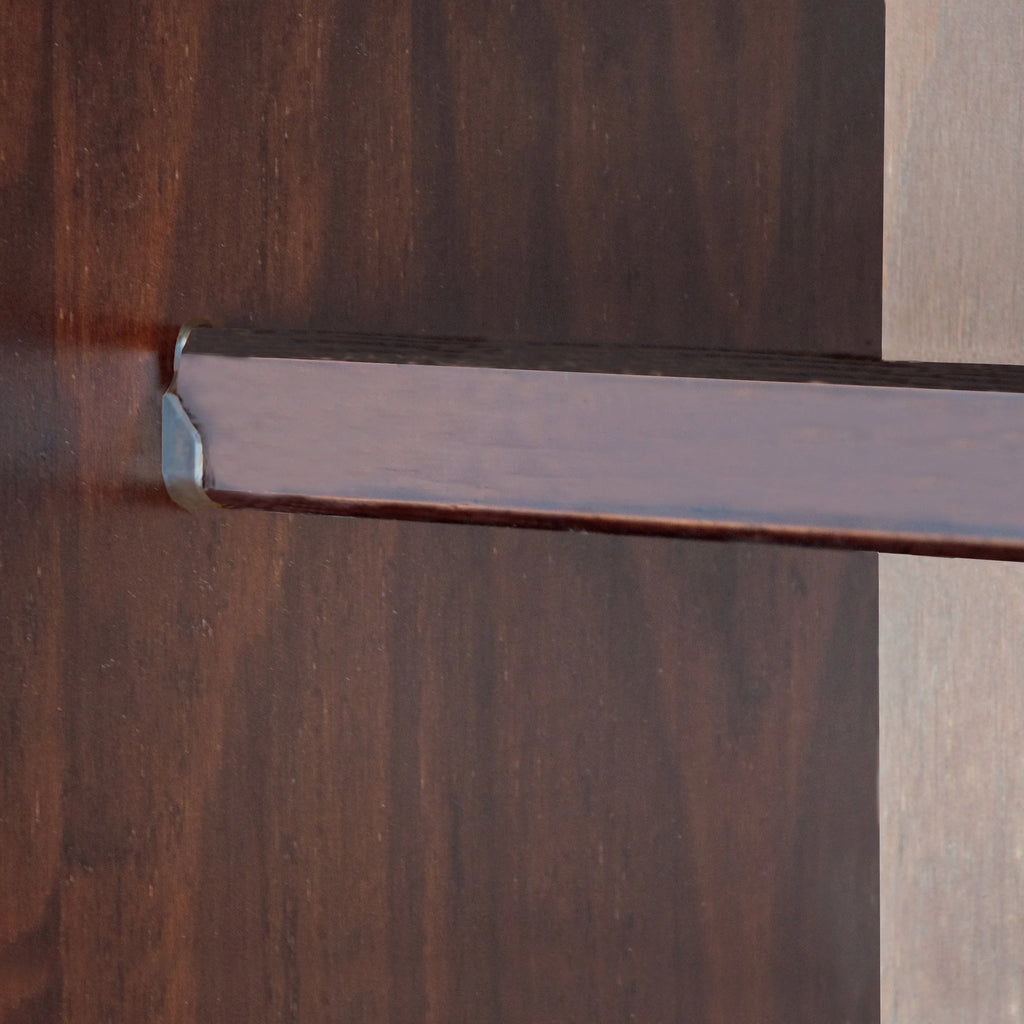 100% Solid Wood Wardrobe Armoire Mocha Y2589