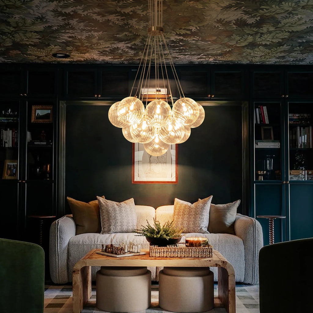 Ribbed Glass Bubble Chandelier G943