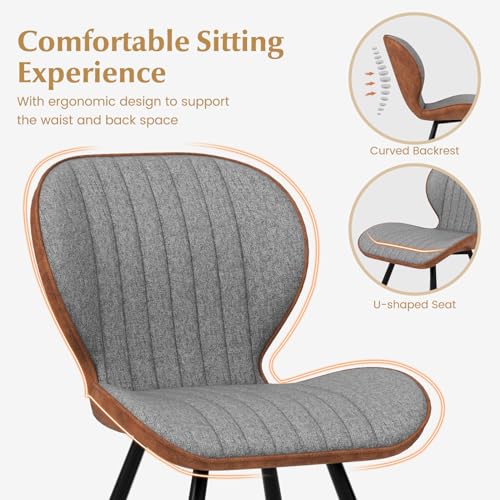 Upholstered Dining Chairs Set of 2 with Curved Backrest K577795