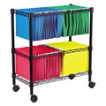 Black Rolling File Cart P219