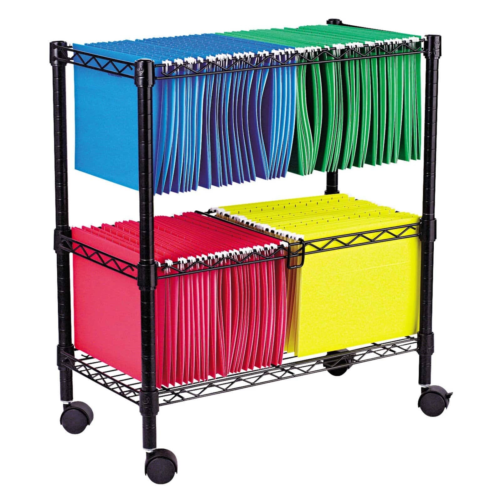 Black Rolling File Cart P219