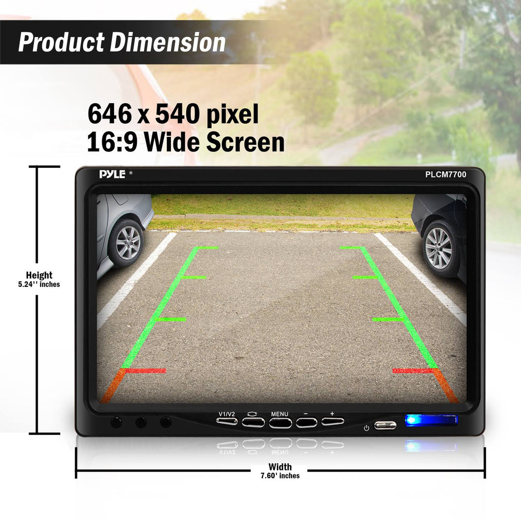 Window Suction-mount LCD Widescreen Monitor & Universal Mount Backup Camera K984741
