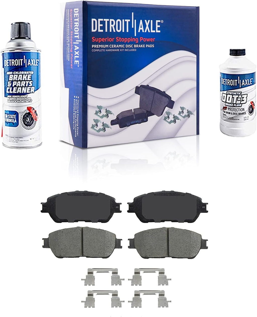 Front Disc Rotors + Brake Pads 6pc Set Q1783