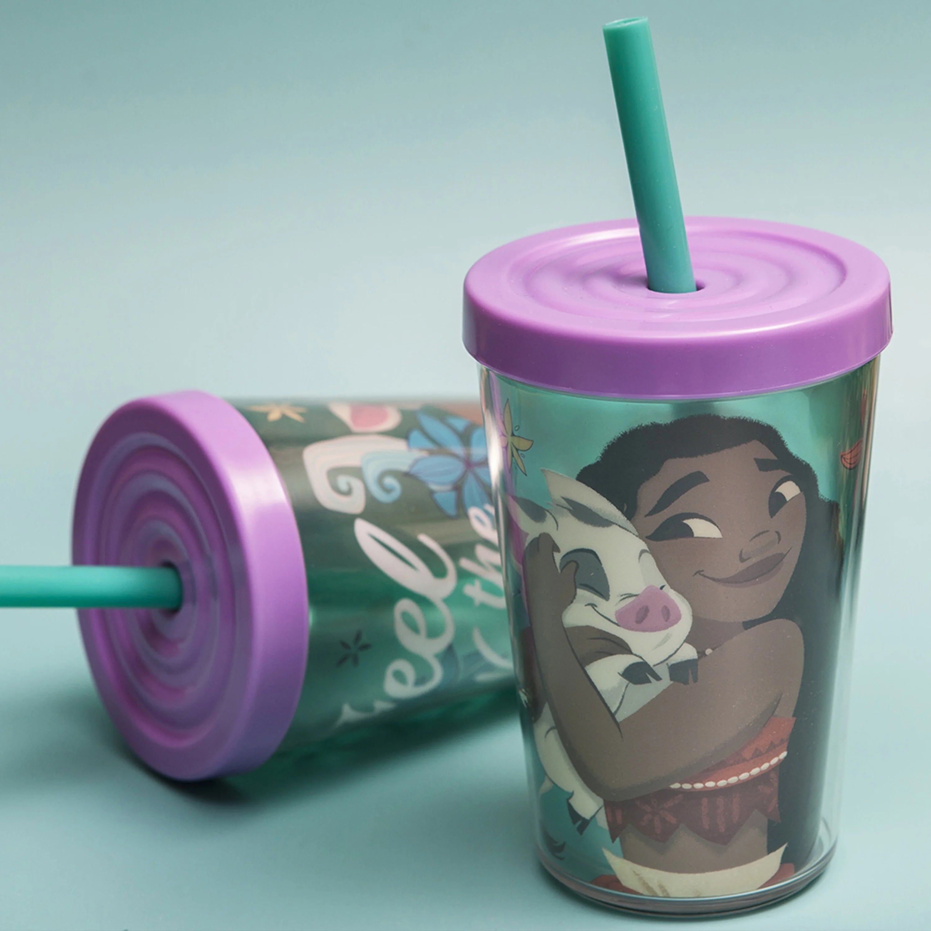 2 pcs 13 oz Kids Straw Tumbler Plastic Double Wall Insulated D947890