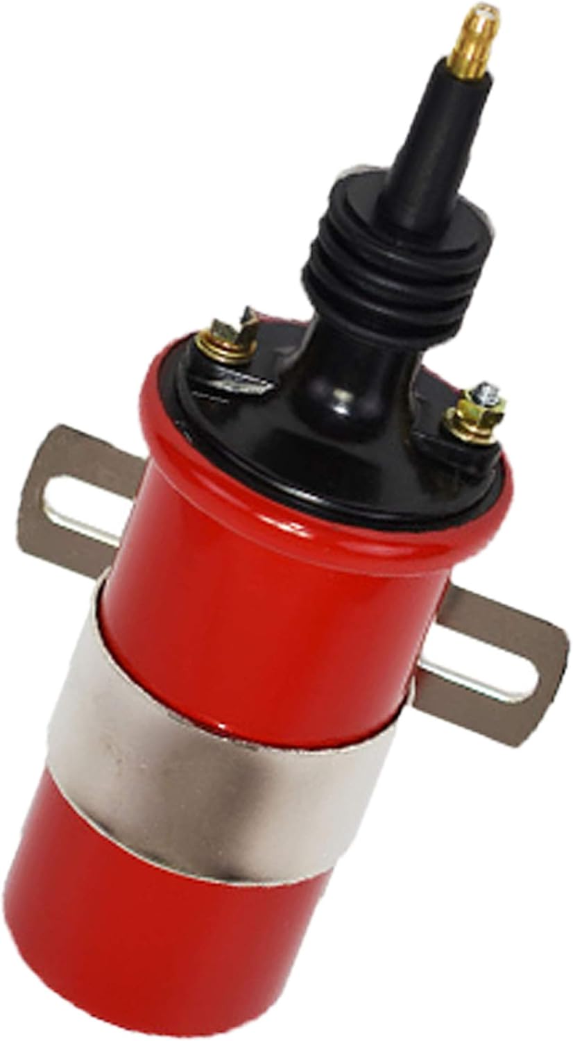 Red 8.0mm Spark Plug Wires & 45K Volt Coil Distributor W396