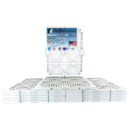 20x21x1 MERV 10 Furnace Air Filter, Qty:12 A1606