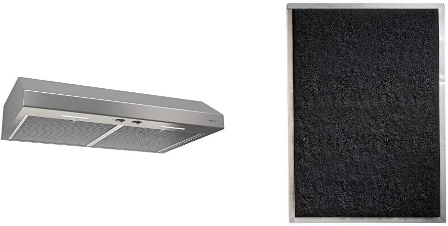 White 30-inch Under Cabinet Range Hood with Exhaust Fan, 250 CFM Q65242