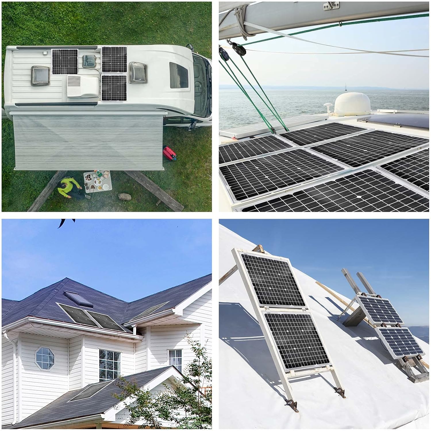 50 Watt 12 Volt Monocrystalline Solar Panel Kit with 30A PWM Charge Controller H542433