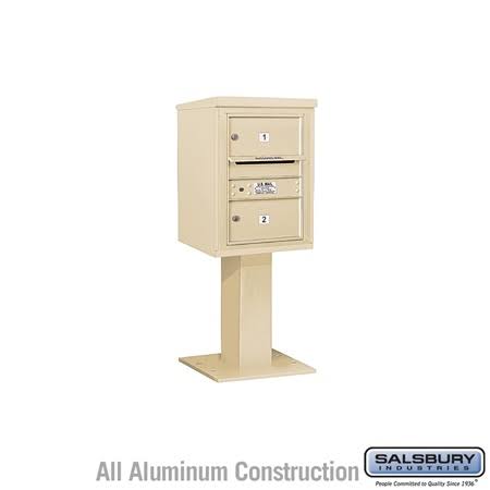 White 2 Door Pedestal Mailbox N43960