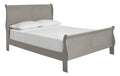 Queen Sleigh Bed in Gray S850