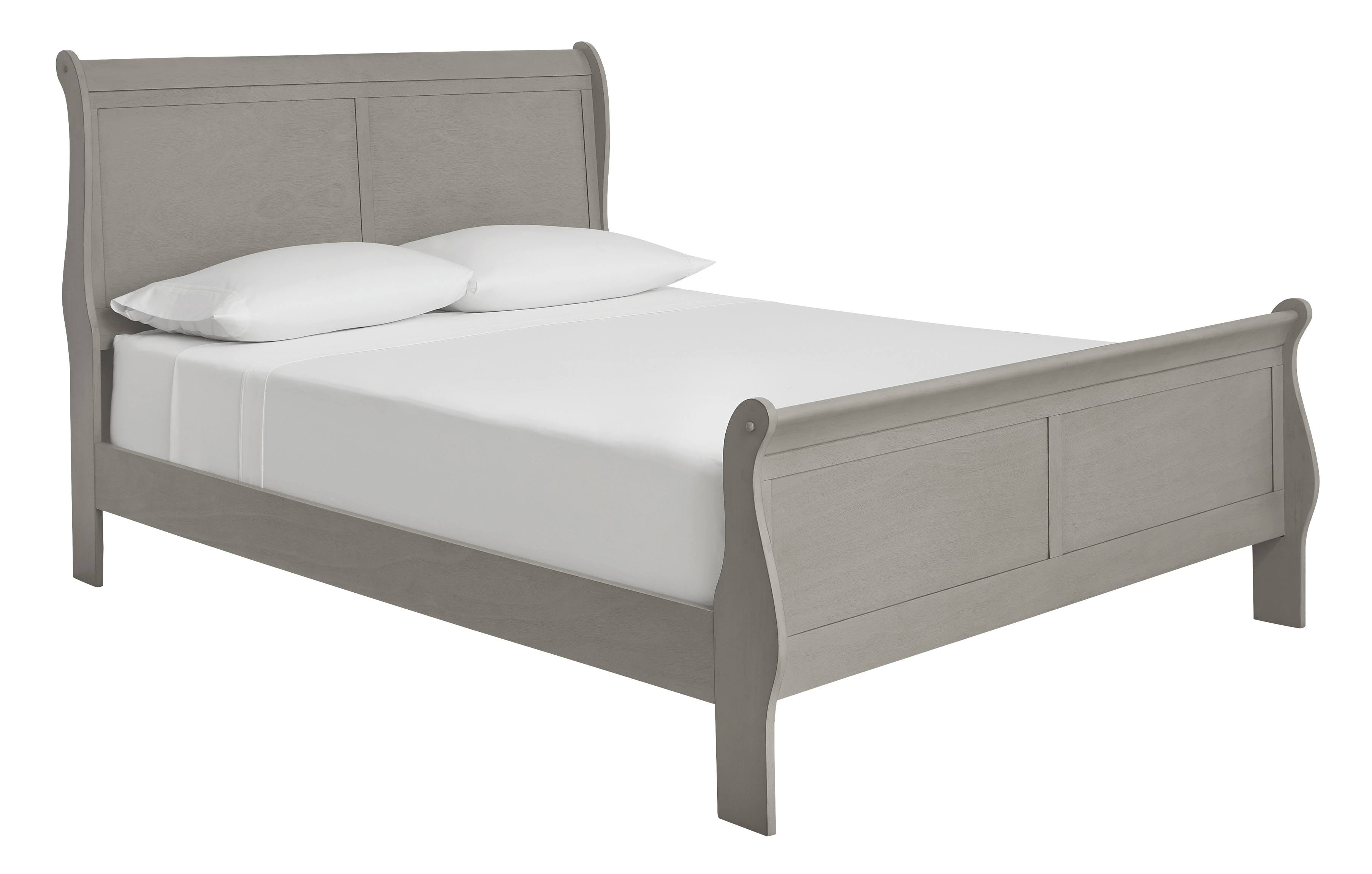 Queen Sleigh Bed in Gray S850