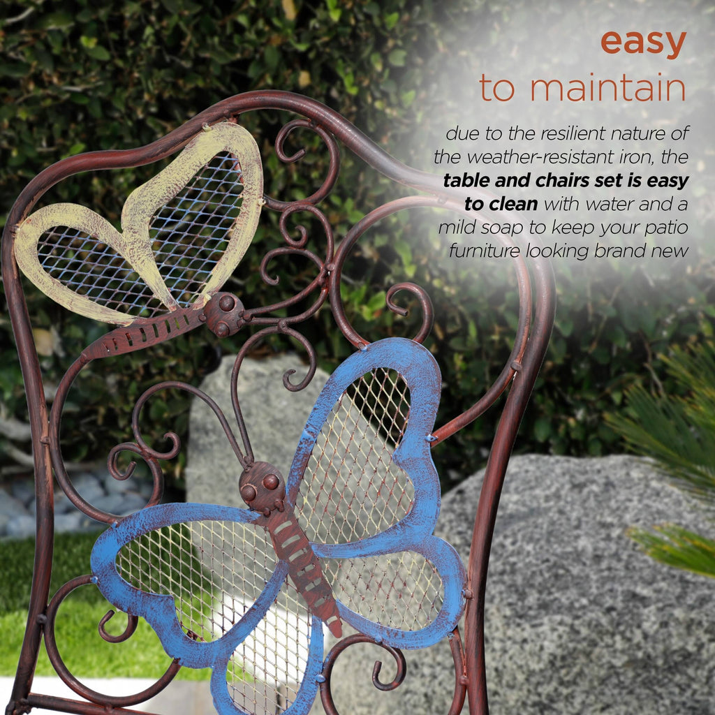 Alpine Butterfly Table and Two Chairs Bistro Set N51565