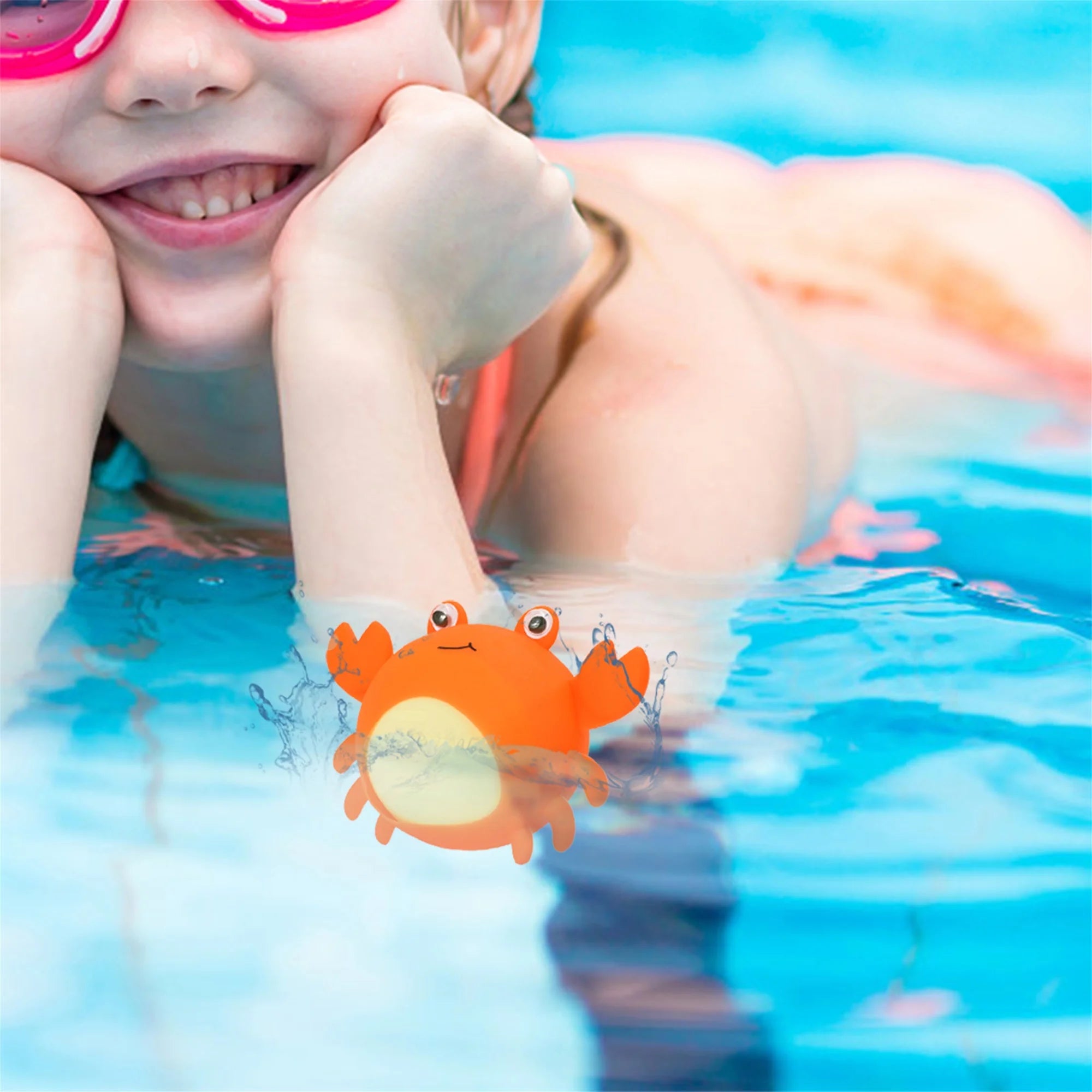 Refillable Silicone Crab Splash Balls for Kids Pool W1633