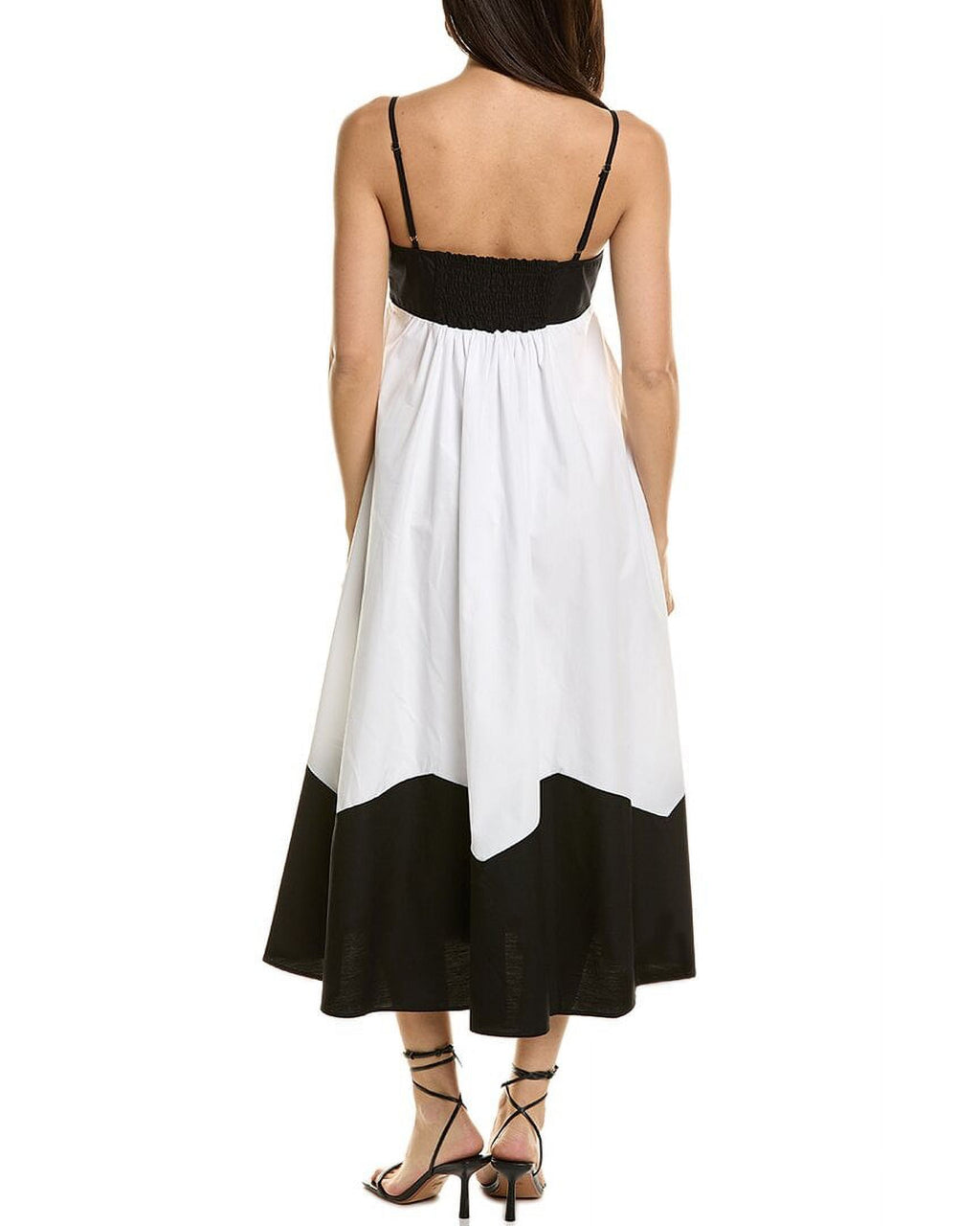 Black Colorblocked Midi Dress F492631