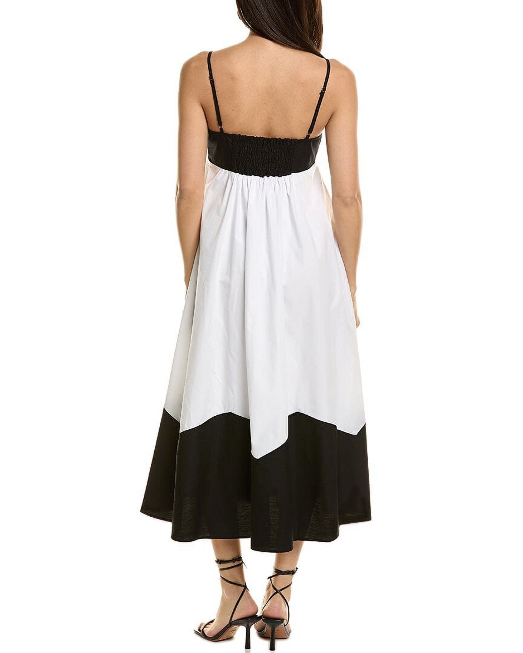 Black Colorblocked Midi Dress F492631