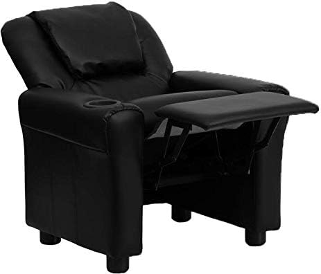 27" Tall Wood Framed Vinyl Kid's Recliner L5384