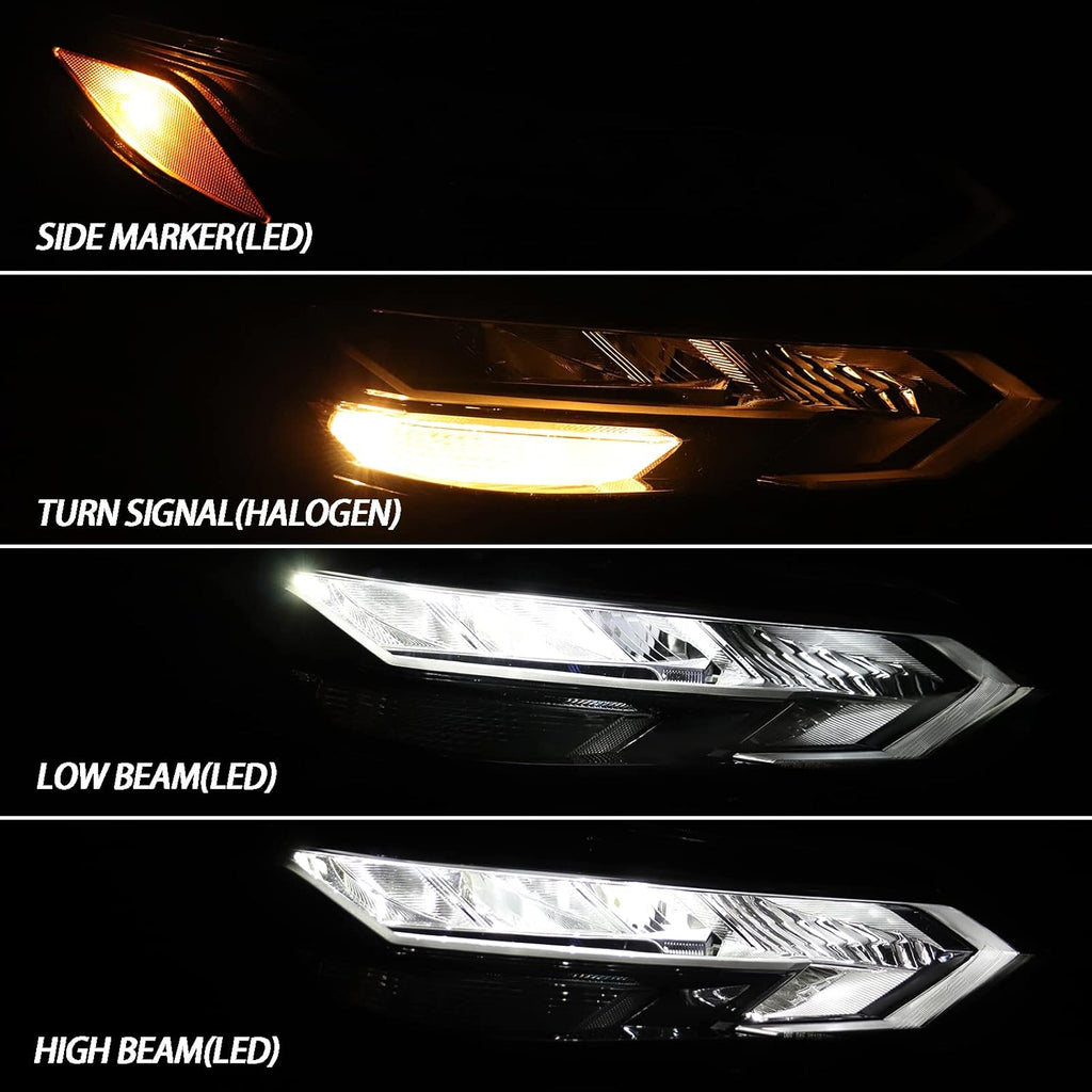 Passenger Side LED Headlight Assembly for 2020 2021 2022 Nissan Sentra SR K9738