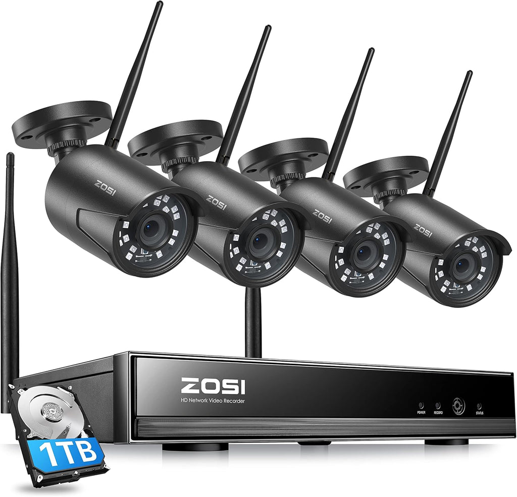 8 Channel 5MP Lite Surveillance DVR with 1TB Hard Drive and 4 x 1080p Weatherproof CCTV Bullet Camera E181807