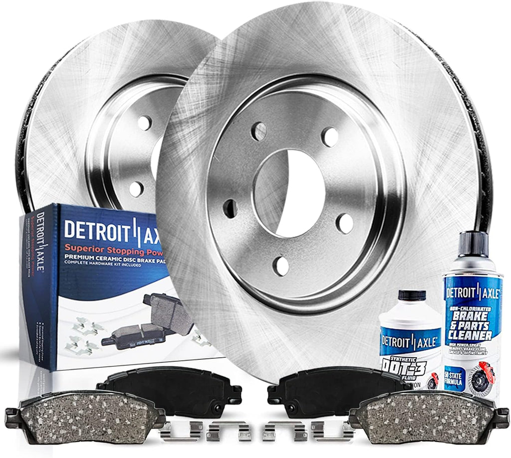 Front Disc Rotors + Brake Pads 6pc Set Q1783
