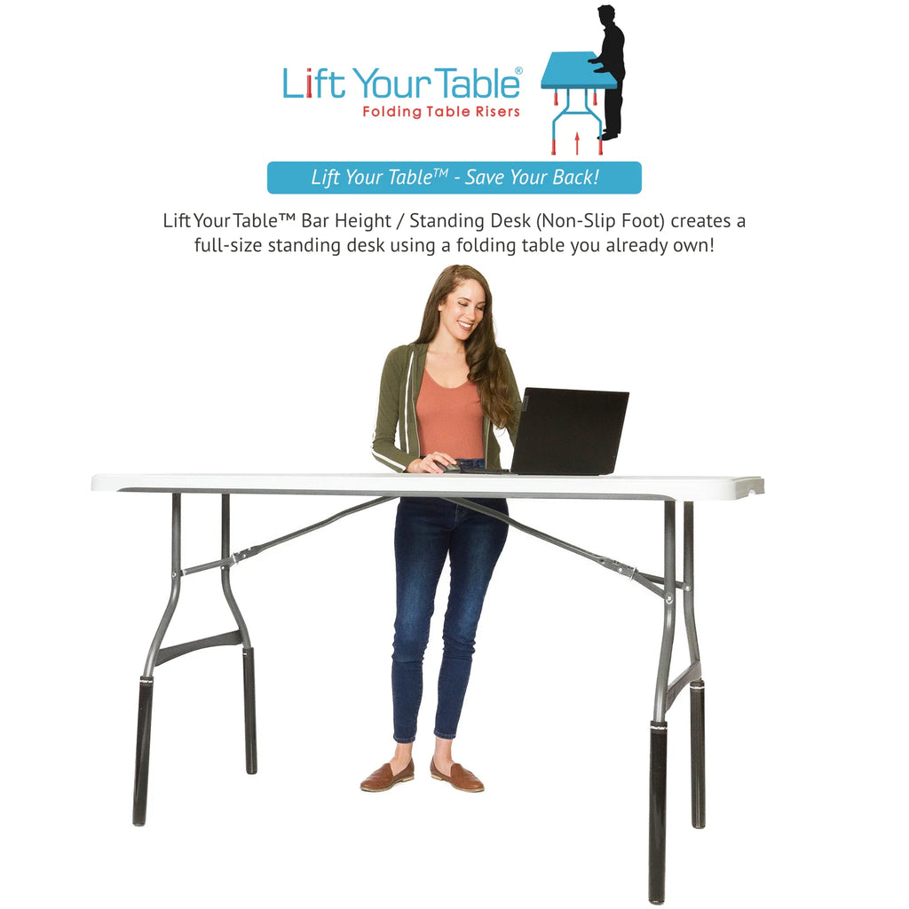 Black Folding Table Risers, Set of 4 U2363