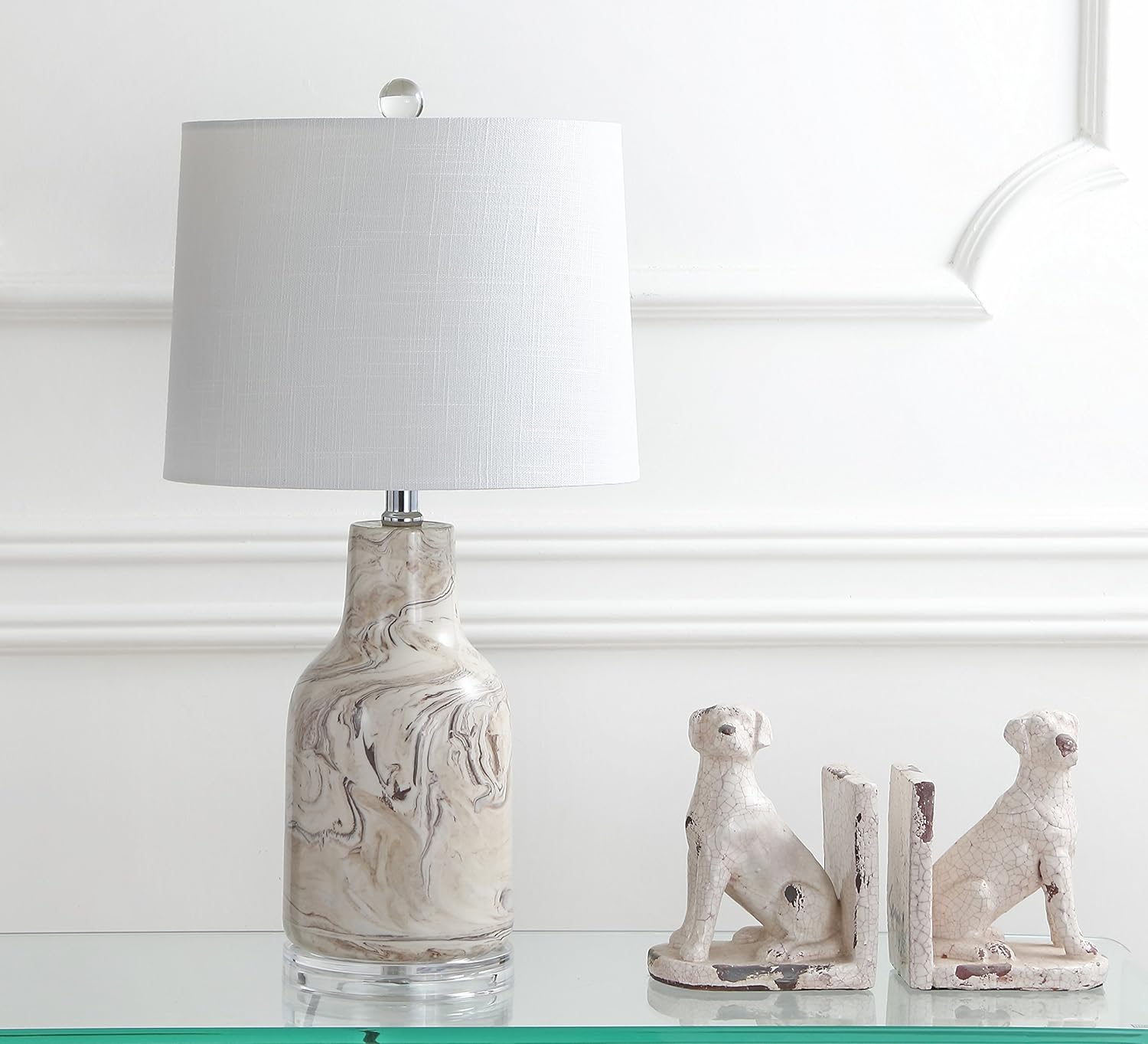 Gray/White Ceramic LED Table Lamp R377947
