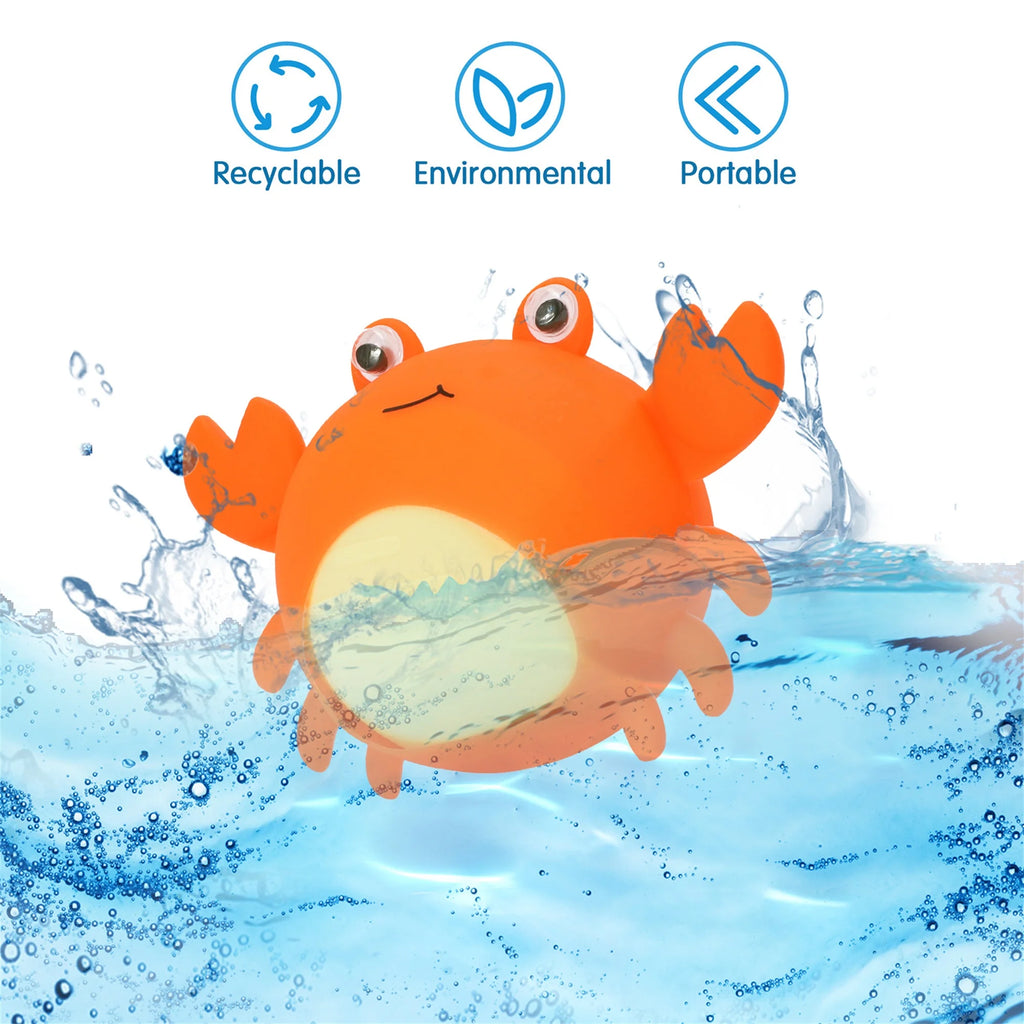 Refillable Silicone Crab Splash Balls for Kids Pool W1633