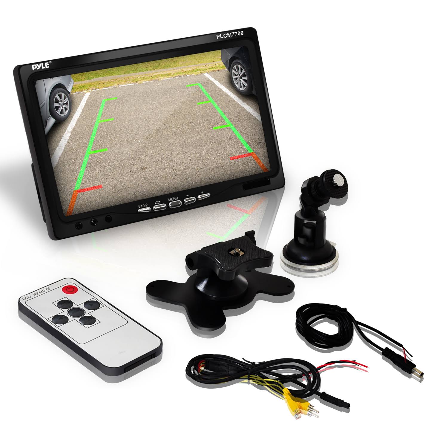 Window Suction-mount LCD Widescreen Monitor & Universal Mount Backup Camera K984741