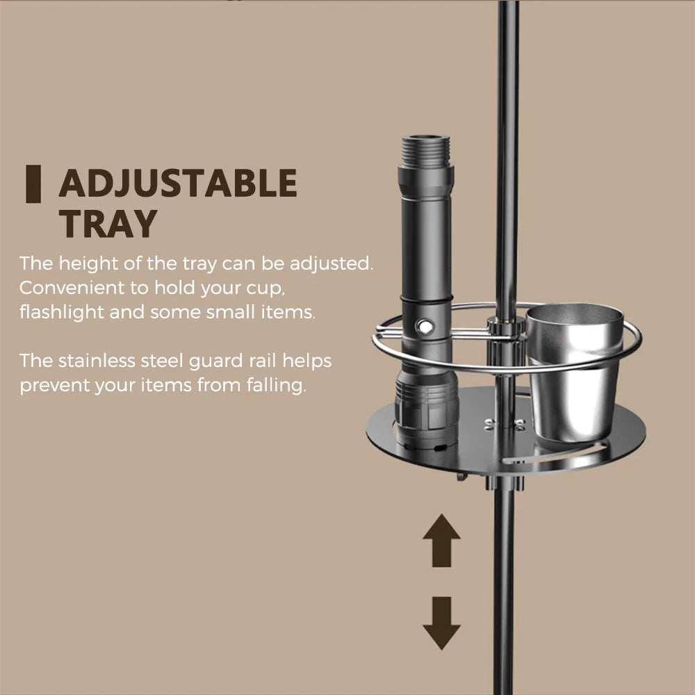Lightweight Aluminum Alloy Camping Lamp Pole, Collapsible Adjustable Lantern Hanger H901