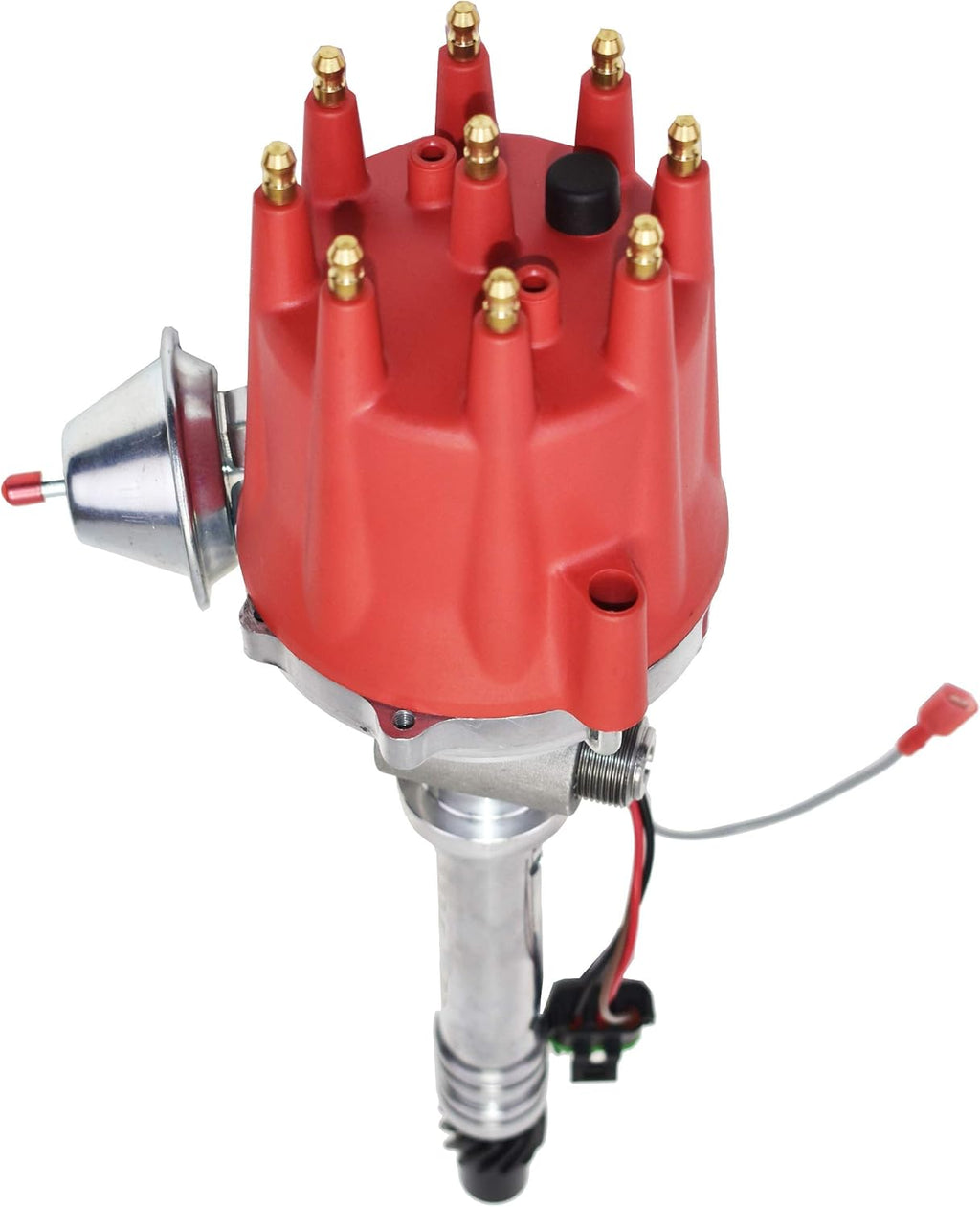 Red 8.0mm Spark Plug Wires & 45K Volt Coil Distributor W396
