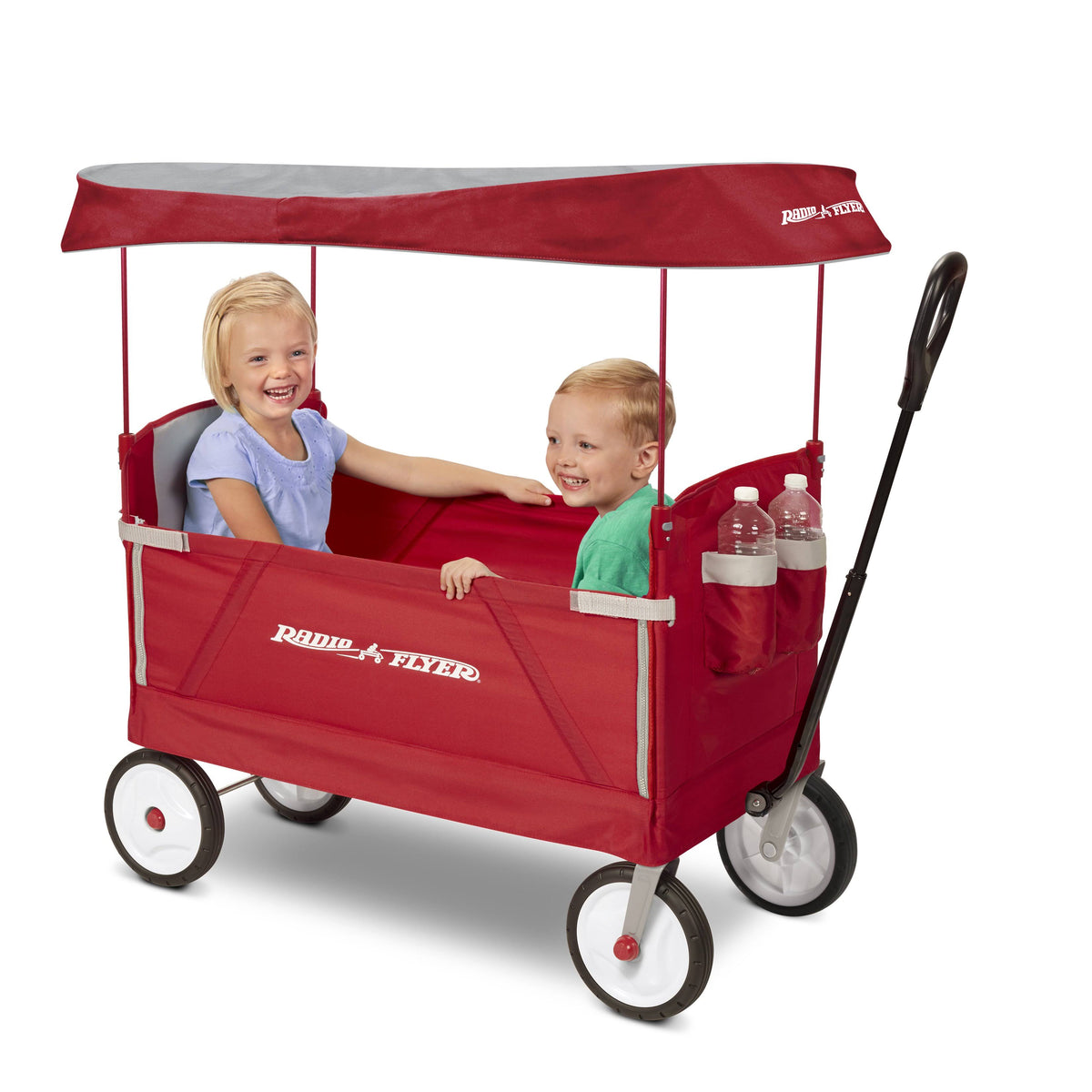 3 in 1 EZ Fold Wagon with Canopy - Red H38331