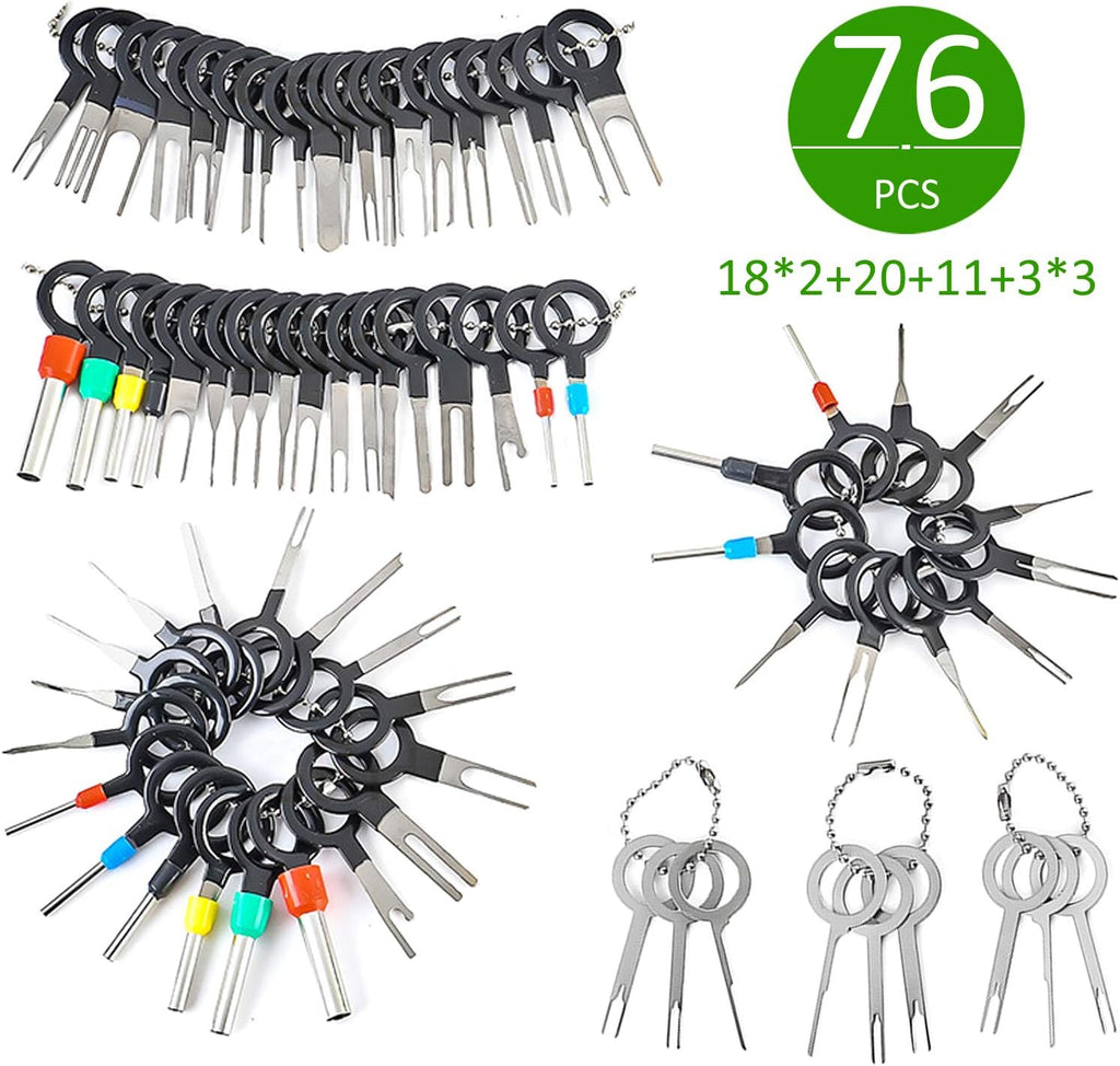 76PCS 52 Sizes Stainless Steel Terminal Removal Tool Kit B833