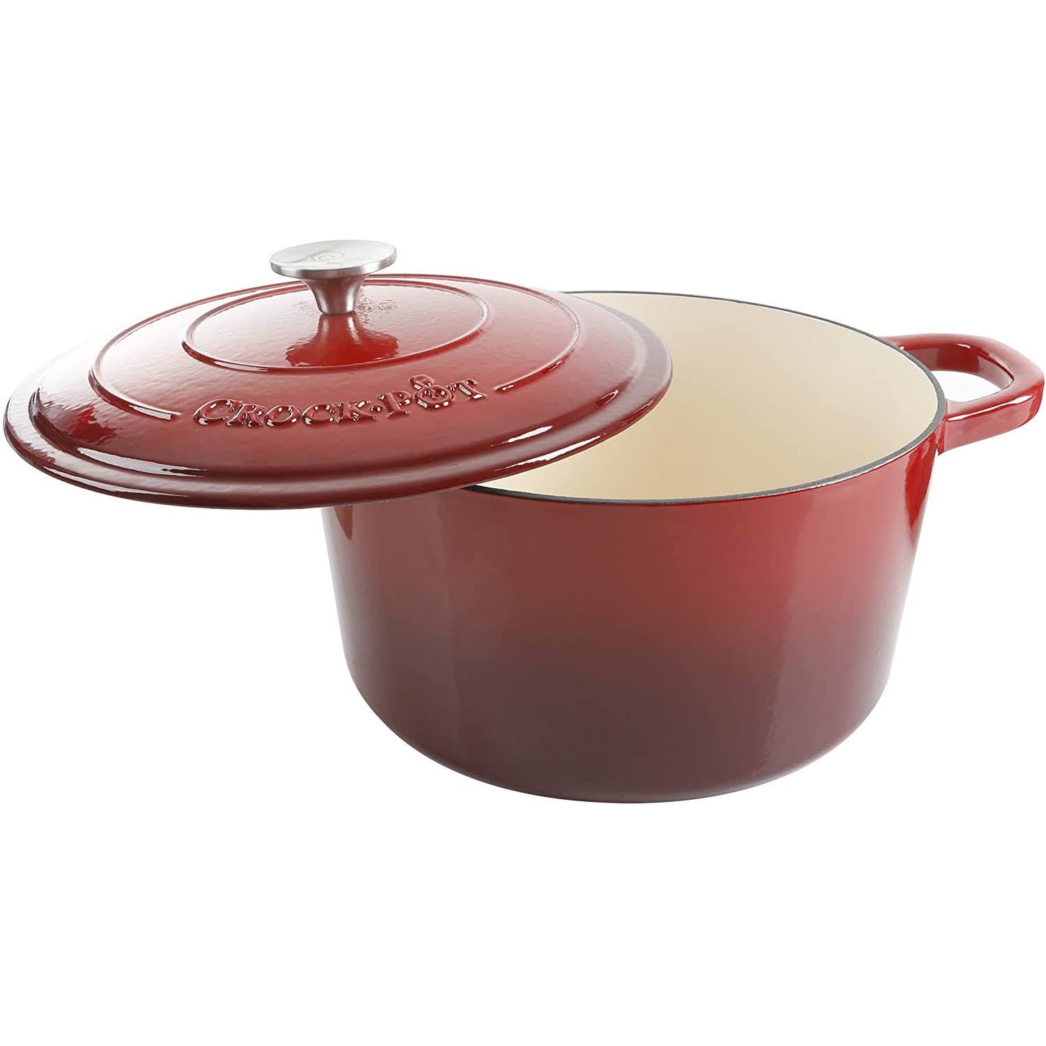 Scarlet Red 7-Quart Cast Iron Dutch Oven Q982116