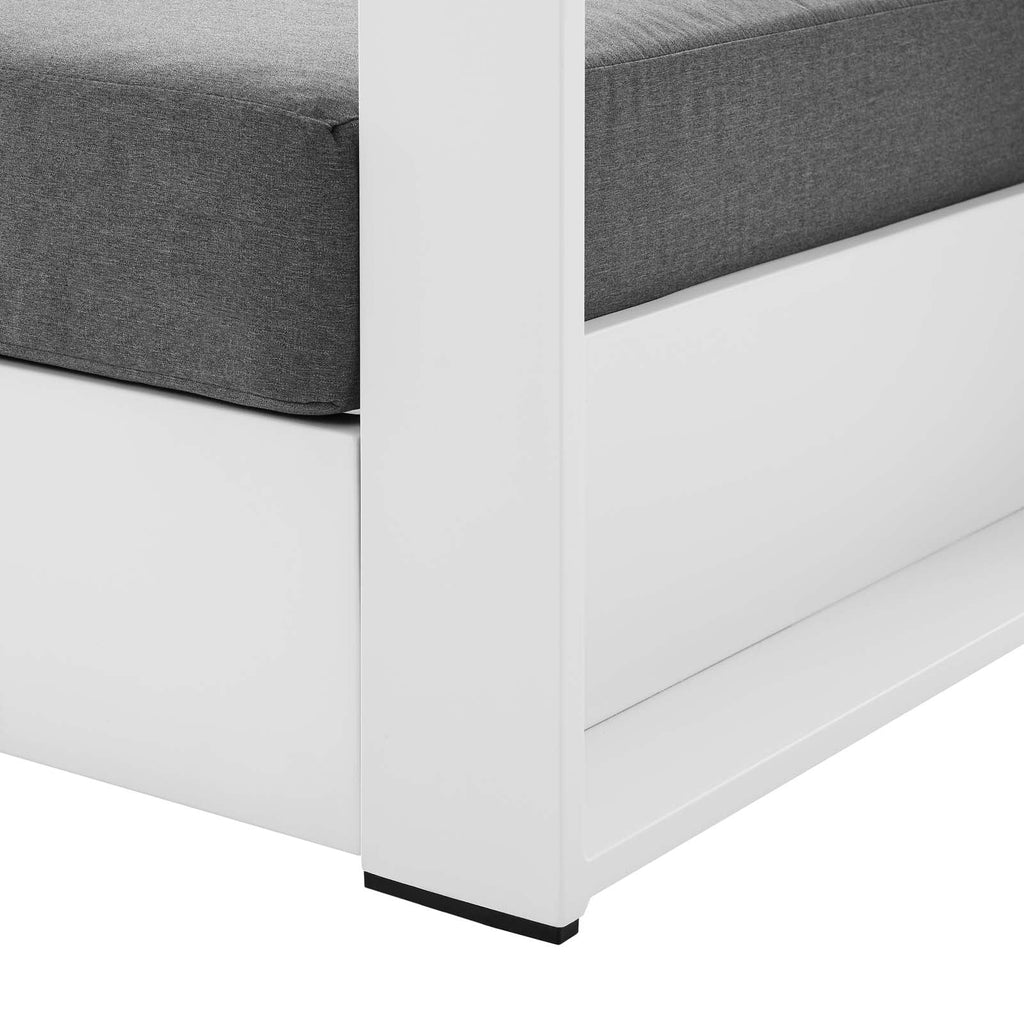 White Powder-Coated Aluminum Armchair Q4545