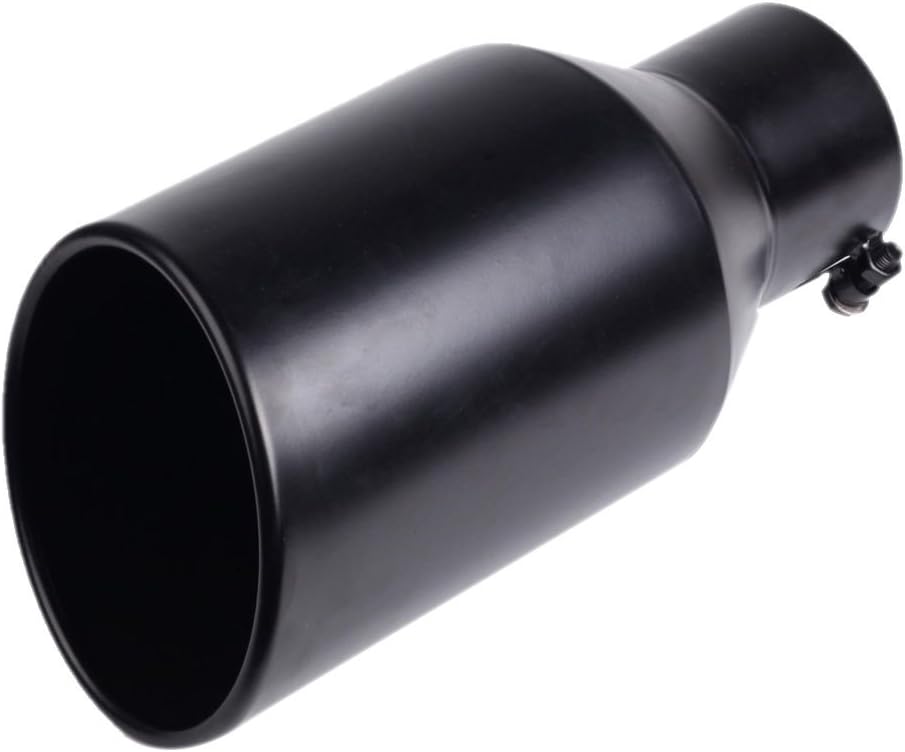 Black Stainless Steel Slant Cut Exhaust Tip Pack of 2 I699