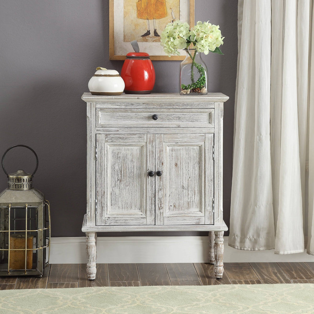 White Wood Accent Cabinet N5093
