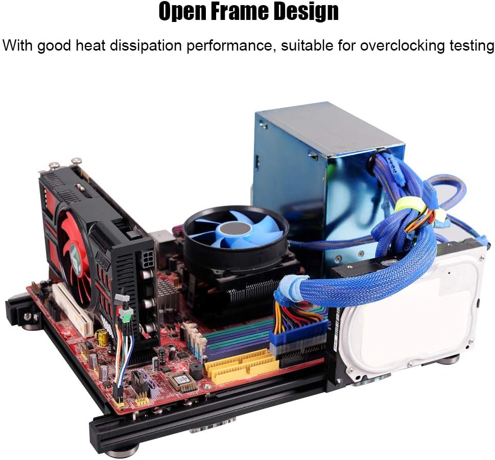 Black Aluminum Open Air PC Test Bench Pack of 2 A984