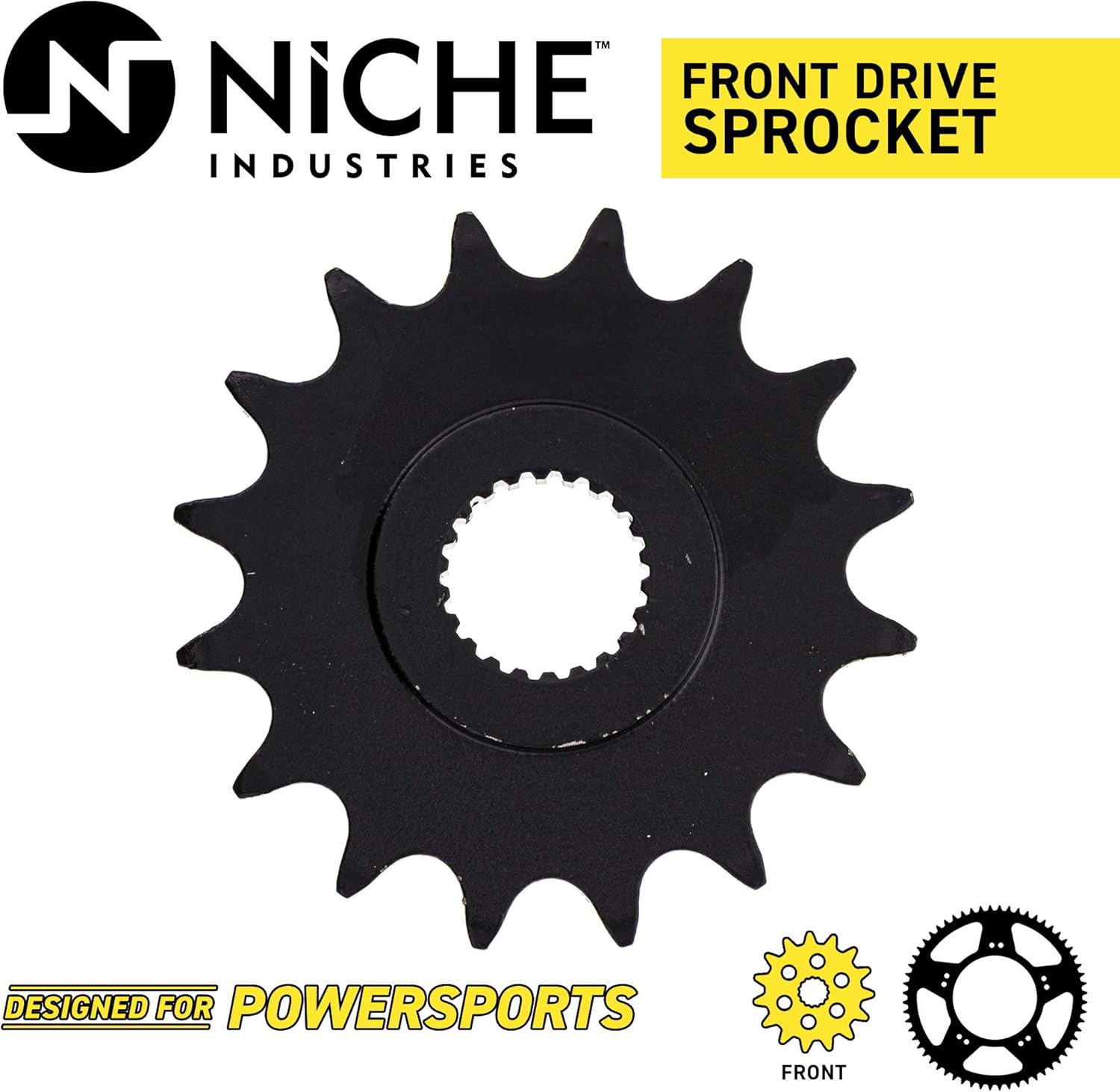 Drive Sprocket Chain Combo Front 16 Rear 47 Tooth 520NZ Standard 112 Links Pack of 2 D178202
