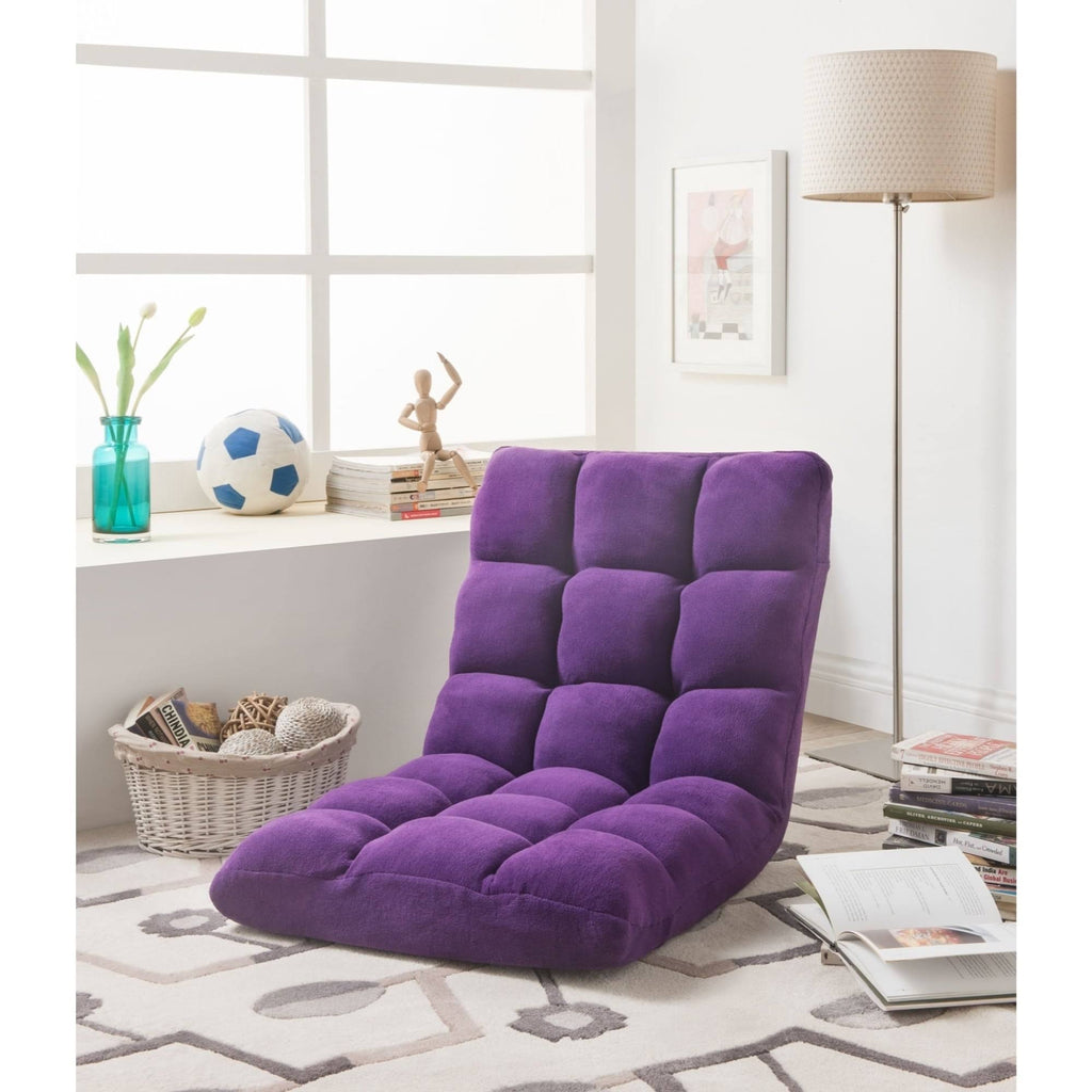 Brown Microplush Recliner Gaming Chair with Floor Mat B55693