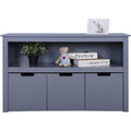White Toy Box Organizer Storage Cabinet with Movable Drawers and Open Storage Cube Shelf S6978