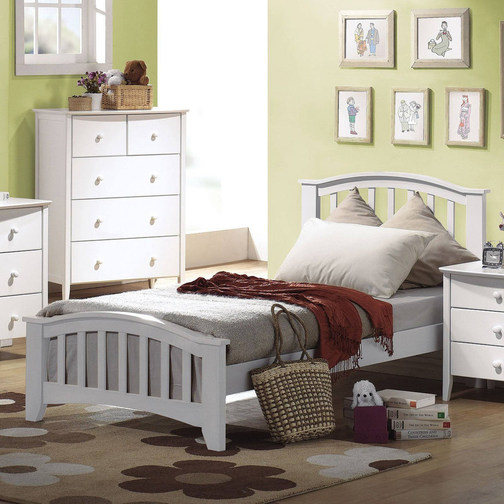 Twin Bed White F18687