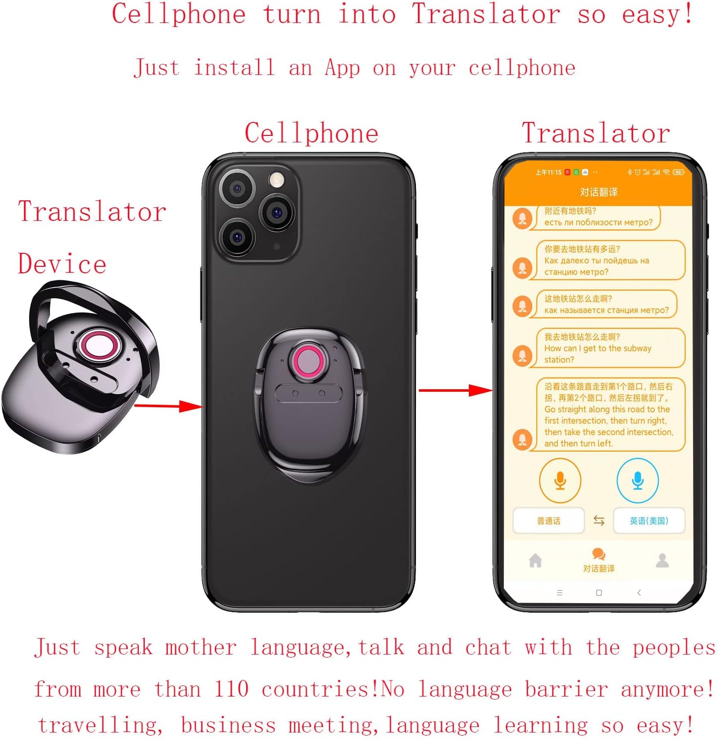 Portable Translator Device Supporting 120 Languages R6575