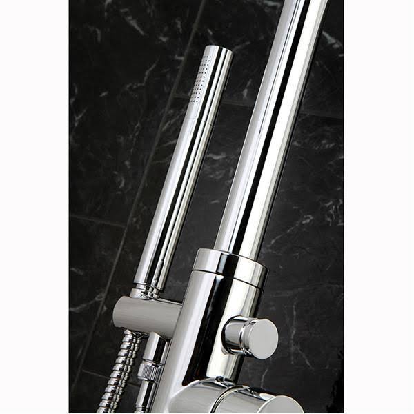 Polished Chrome Floor Mount Tub Filler with Hand Shower E31541