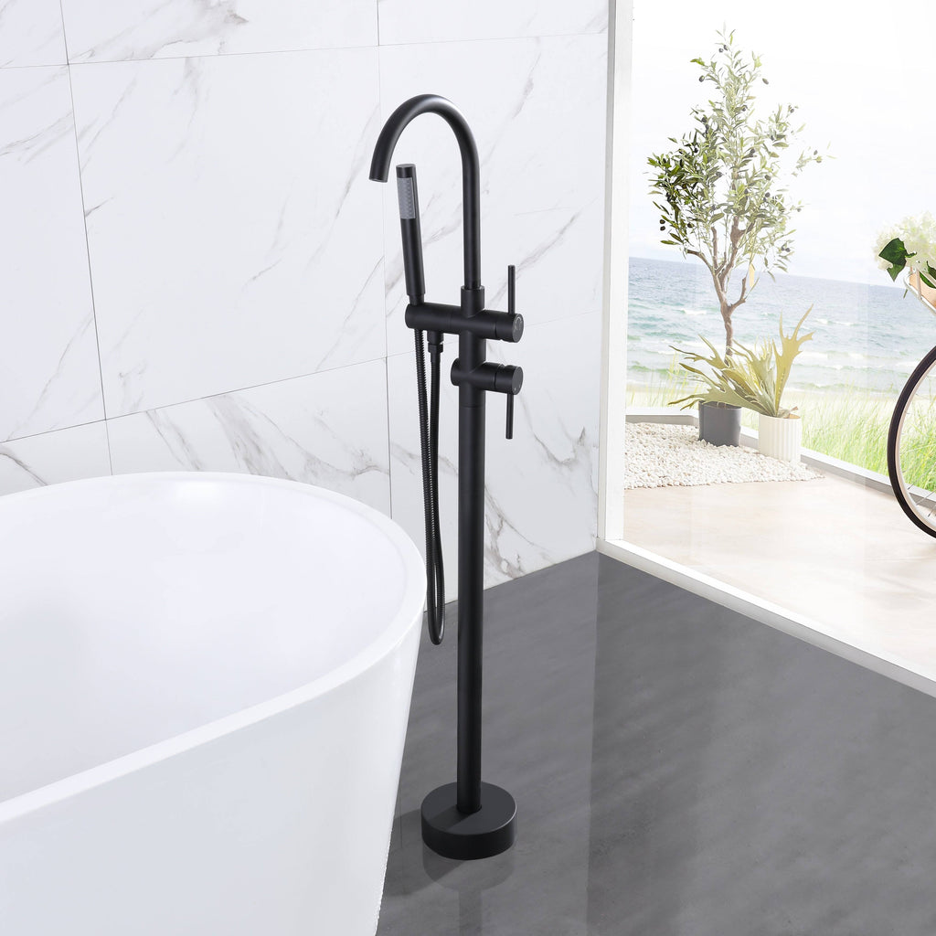 Bronze Floor Mounted Tub Filler Y527