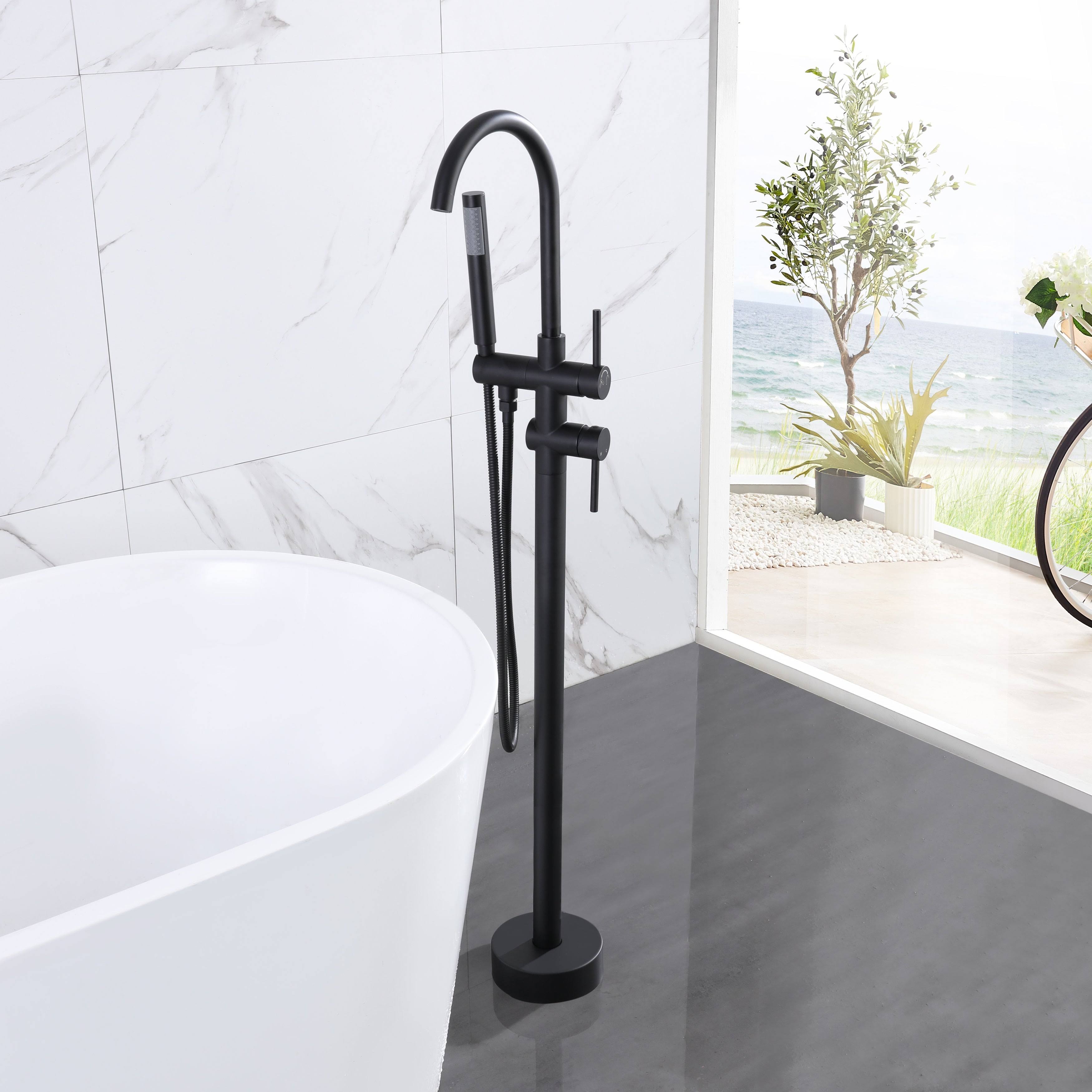 Bronze Floor Mounted Tub Filler Y527