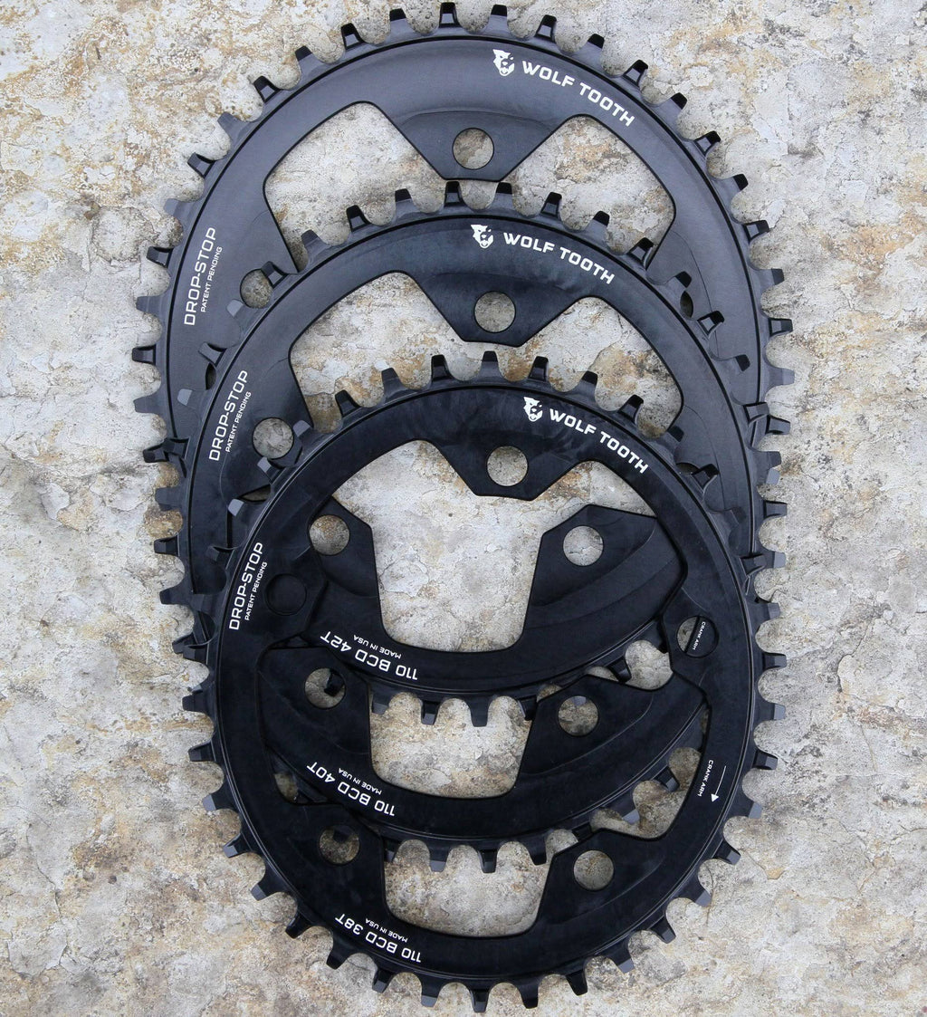 Elliptical 110 BCD Chainring - 38T 5-Bolt Drop-Stop I3012