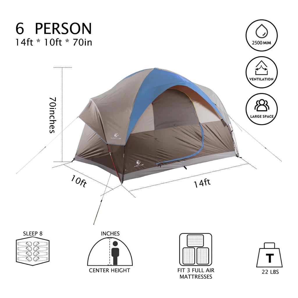6 Person Dome Tent with Carry Bag K81674
