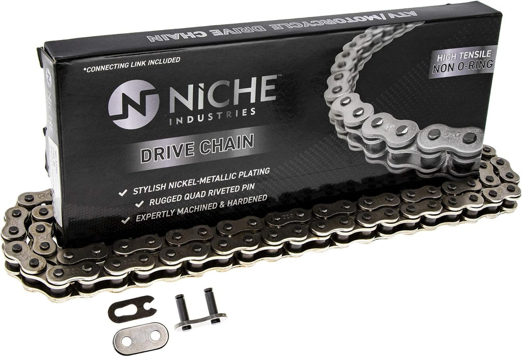 Drive Sprocket Chain Combo Front 16 Rear 47 Tooth 520NZ Standard 112 Links Pack of 2 D178202