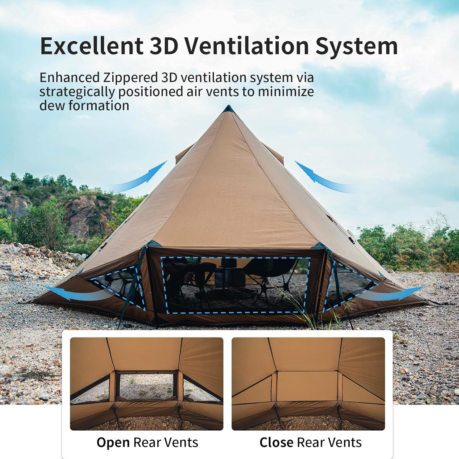 2-6 Person Hot Tent with Stove Jack E68515