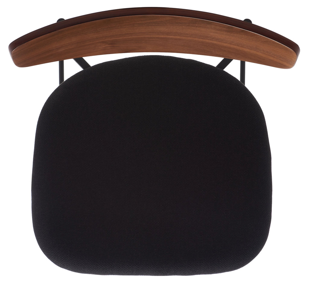 Walnut/Black Scandinavian Counter Stool I141