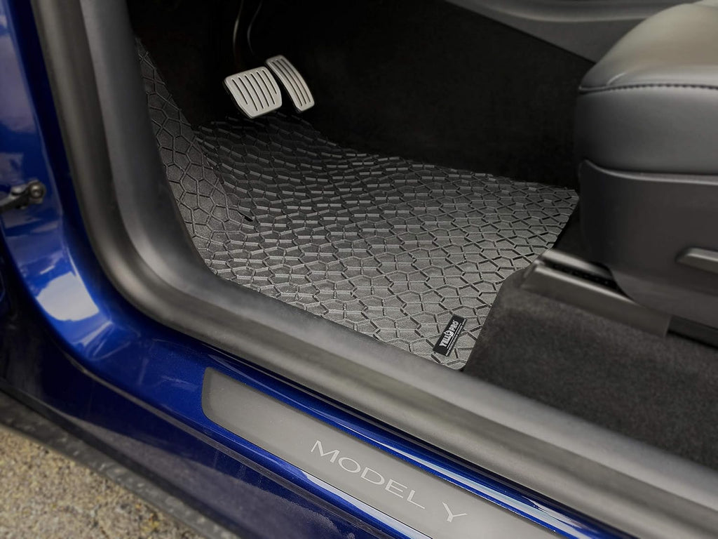 Black Rubber Waterproof Floor Mat Complete Set (8pcs) E808